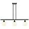 Ballston 36"W 3 Light Oiled Bronze Stem Island Light w/ 6" Veneti