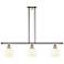 Ballston 36"W 3 Light Polish Nickel Stem Island Light w/ 6" Venet