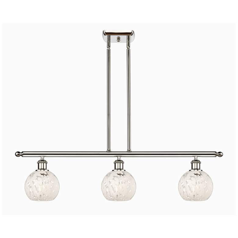 Image 1 Ballston 36"W 3 Light Polished Nickel Island Light w/ 6" Mouchett