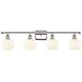 Ballston 36"W 4 Light Polished Nickel Bath Light w/ White Venetian Sha