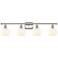 Ballston 36"W 4 Light Polished Nickel Bath Light w/ White Venetian Sha