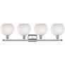 2_Ballston 38"W 4 Light Polished Nickel Bath Light w/ White Mouchette Sh more views