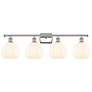 Ballston 38"W 4 Light Polished Nickel Bath Light w/ White Venetian Sha