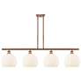 Ballston 48.25"W 4 Light Copper Stemmed Island Light w/ Venetian Shade