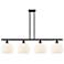 Ballston 48.25"W 4 Light Matte Black Stemmed Island Light w/ Venetian