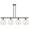 Ballston 48.25"W 4 Light Oiled Bronze Stem Island Light w/ Mouchette S