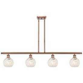 Ballston 48"W 4 Light Copper Stemmed Island Light w/ 6" Mouchette Ballston 48"W 4 Light Copper Stemmed Island Light w/ 6" Mouchette