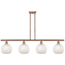Ballston 48"W 4 Light Copper Stemmed Island Light w/ 8" Mouchette Ballston 48"W 4 Light Copper Stemmed Island Light w/ 8" Mouchette