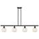 Ballston 48"W 4 Light Oiled Bronze Stem Island Light w/ 6" Mouche