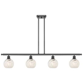 Ballston 48"W 4 Light Oiled Bronze Stem Island Light w/ 6" Mouche Ballston 48"W 4 Light Oiled Bronze Stem Island Light w/ 6" Mouche