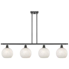 Ballston 48"W 4 Light Oiled Bronze Stem Island Light w/ 8" Mouche Ballston 48"W 4 Light Oiled Bronze Stem Island Light w/ 8" Mouche