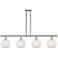 Ballston 48"W 4 Light Polished Nickel Island Light w/ 8" Mouchett
