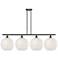 Ballston 50.25"W 4 Light Oiled Bronze Stem Island Light w/ Mouchette S