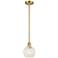 Ballston 6" Wide Satin Gold Stem Hung Mini Pendant w/ White Mouchette