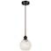 Ballston 6"W Oil Rubbed Bronze Corded Mini Pendant w/ White Mouchette