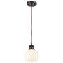 Ballston 6"W Oil Rubbed Bronze Corded Mini Pendant w/ White Venetian S
