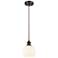Ballston 6"W Oil Rubbed Bronze Corded Mini Pendant w/ White Venetian S