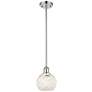Ballston 6"W Polished Chrome Stemmed Mini Pendant w/ White Mouchette S