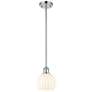 Ballston 6"W Polished Chrome Stemmed Mini Pendant w/ White Venetian Sh