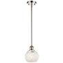 Ballston 6"W Polished Nickel Stemmed Mini Pendant w/ White Mouchette S