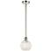 Ballston 6"W Polished Nickel Stemmed Mini Pendant w/ White Mouchette S