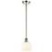 Ballston 6"W Polished Nickel Stemmed Mini Pendant w/ White Venetian Sh