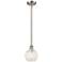 Ballston 6"W Satin Nickel Stemmed Mini Pendant w/ White Mouchette Shad