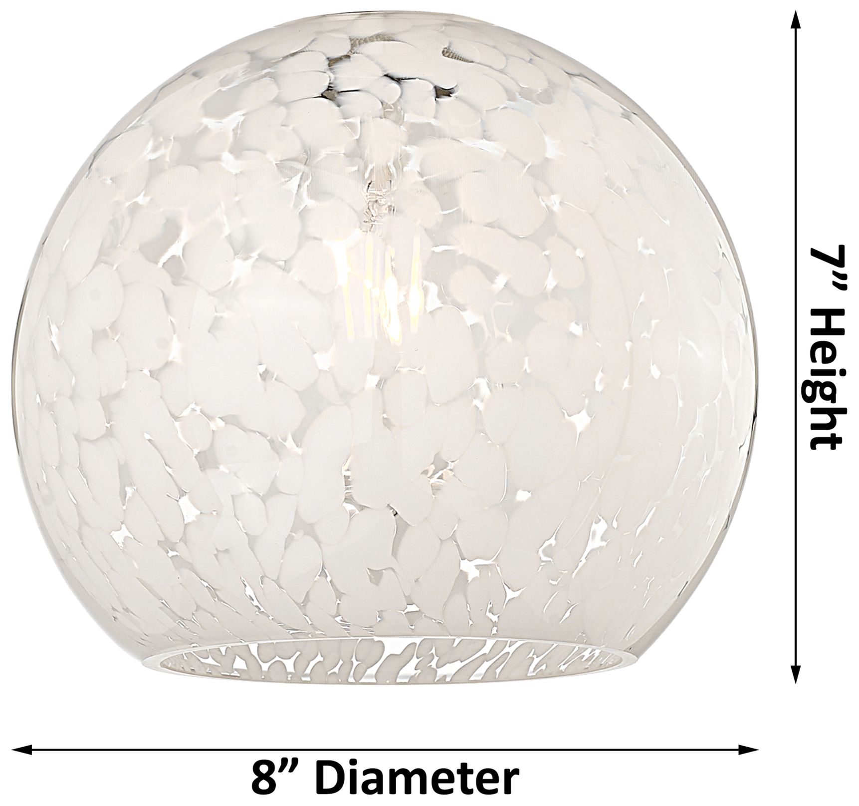 Image 4 Ballston 8" Wide Satin Gold Semi-Flush Mount With White Mouchette Shad more views