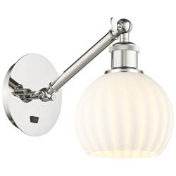 Ballston 8"H Polished Nickel Vertically Adjustable Sconce w/ Venetian