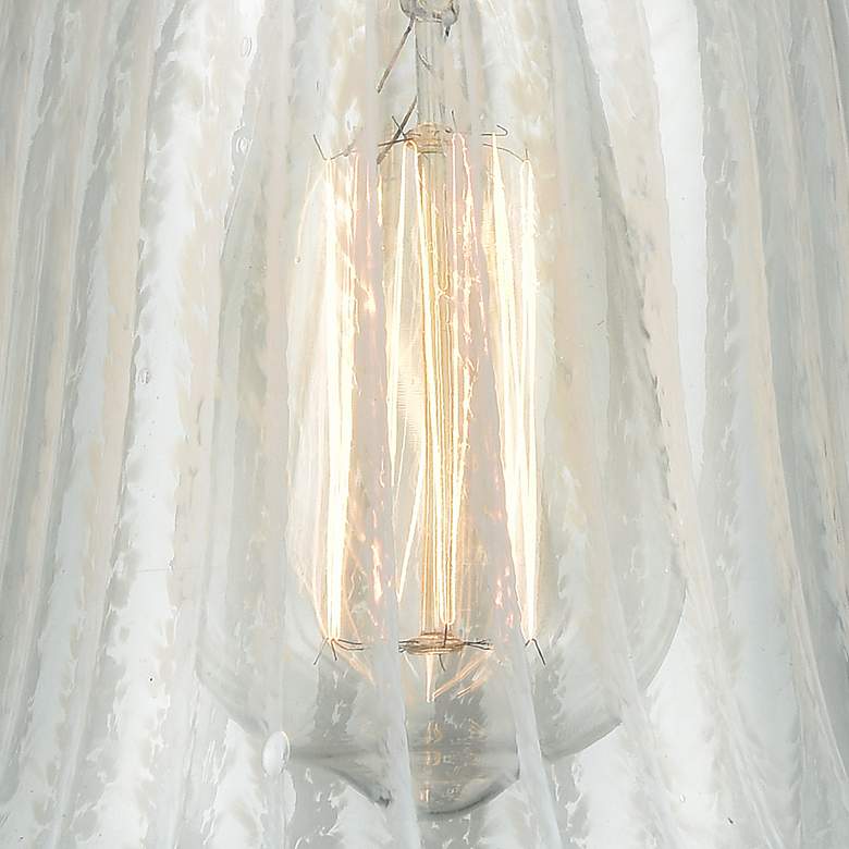 Image 3 Ballston 8"H Satin Nickel Vertically Adjustable Sconce w/ Mouchette Sh more views