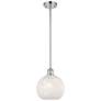 Ballston 8"W Polished Chrome Stemmed Mini Pendant w/ White Mouchette S