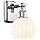 Ballston 9" High Polished Chrome Sconce With White Venetian Shade