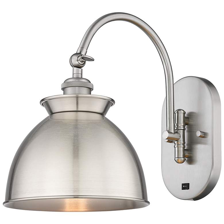 Image 1 Ballston Adirondack 12.25"H Brushed Satin Nickel Horizontal Swivel Sco