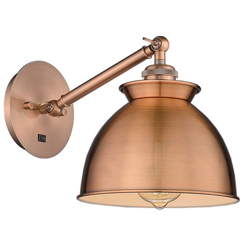 Image 1 Ballston Adirondack 12.25"H Copper Arm Adjusts up and Down Sconce