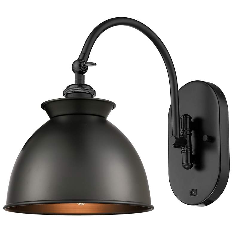 Image 1 Ballston Adirondack 12.25"H Matte Black Horizontal Swivel LED Sconce