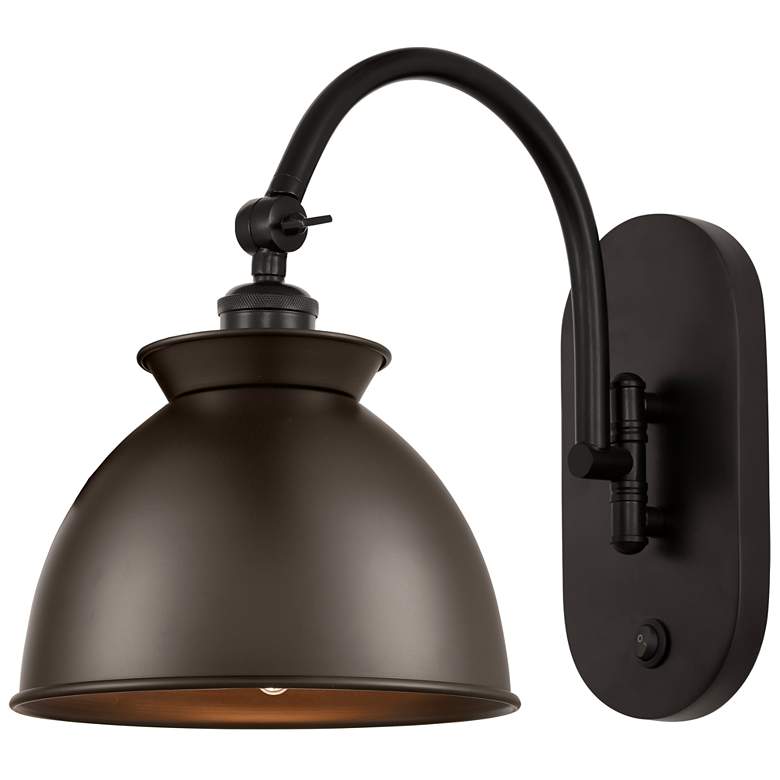 Image 1 Ballston Adirondack 12.25"H Oil Rubbed Bronze Horizontal Swivel Sconce