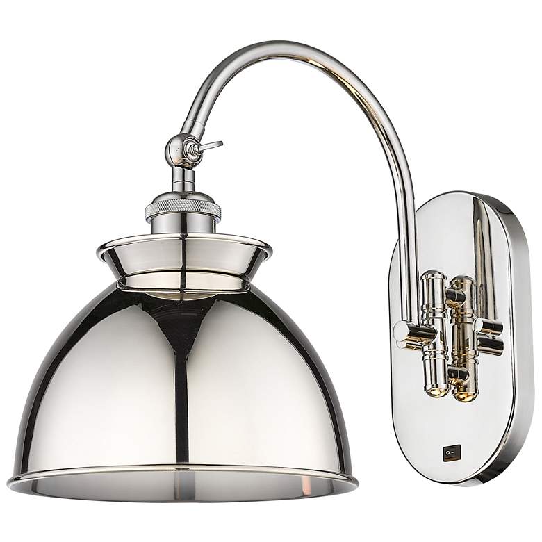 Image 1 Ballston Adirondack 12.25"H Polished Nickel Horizontal Swivel Sconce