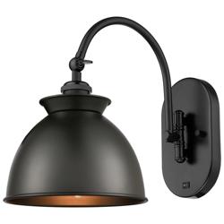 Ballston Adirondack 12 1/2" High Matte Black Wall Sconce