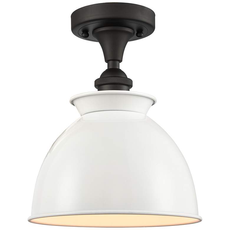 Image 1 Ballston Adirondack 8 1/4"W Oil-Rubbed Bronze Ceiling Light