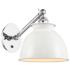 Ballston Adirondack 8" Incandescent Sconce - Chrome - Glossy White Sha