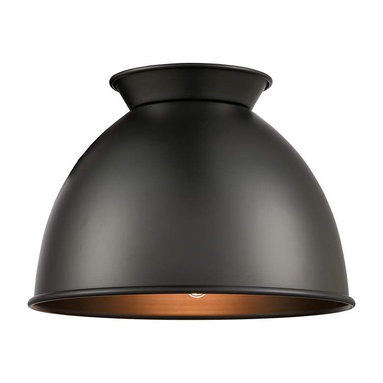 Image 3 Ballston Adirondack 8" LED Sconce - Brass Finish - Matte Black Shade more views