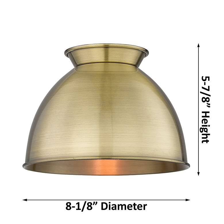Image 4 Ballston Adirondack 8" LED Sconce - Brass Finish - Matte Black Shade more views