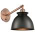 Ballston Adirondack 8" LED Sconce - Copper Finish - Matte Black Shade