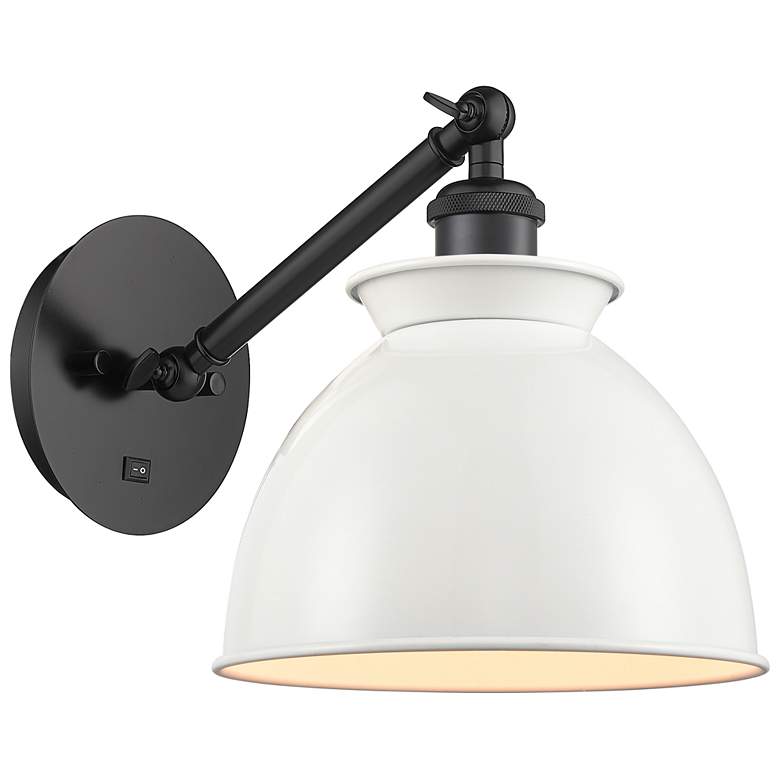 Image 1 Ballston Adirondack 8" LED Sconce - Matte Black Finish - Glossy White