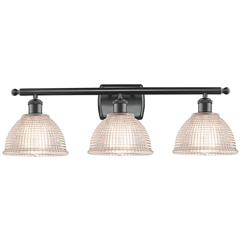 Image 1 Ballston Arietta 28" Wide Matte Black 3-Light Bath Light