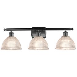 Ballston Arietta 28" Wide Matte Black 3-Light Bath Light