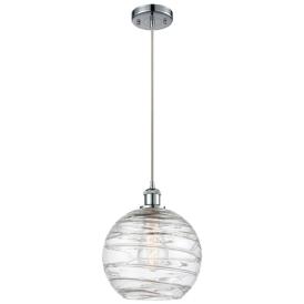 Ballston Athens 10" Polished Chrome Corded Mini Pendant w/ Deco Swirl Ballston Athens 10" Polished Chrome Corded Mini Pendant w/ Deco Swirl