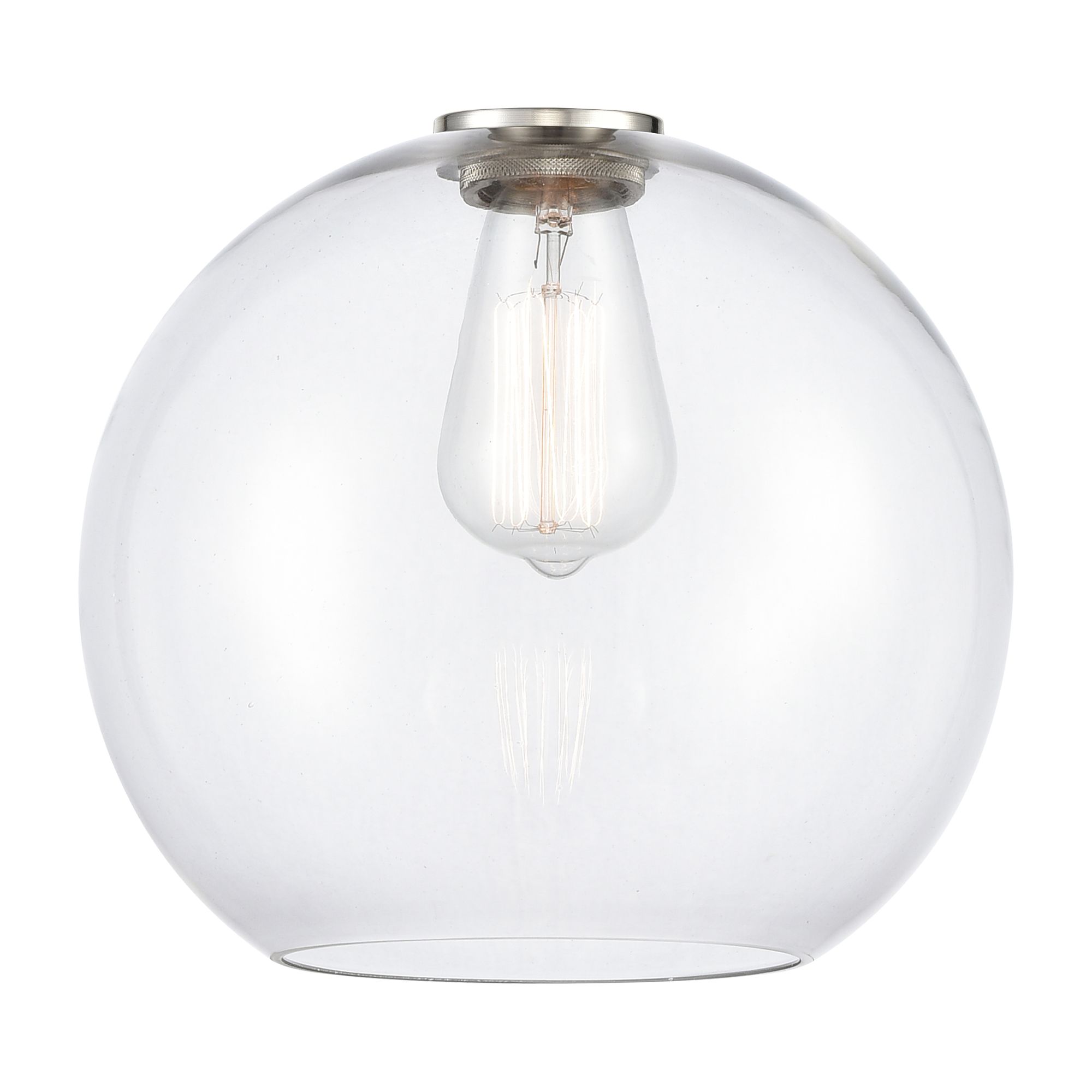 Image 4 Ballston Athens 10" Polished Nickel Cord Hung Mini Pendant w/ Clear Sh more views