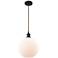 Ballston Athens 10" Wide Bronze Corded Mini Pendant w/ Matte White Sha