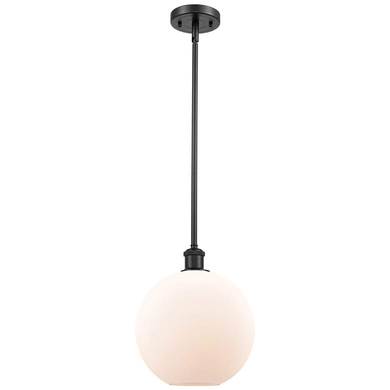 Image 1 Ballston Athens 10" Wide Matte Black Globe Mini Pendant